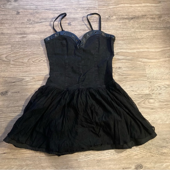 Tripp nyc Dresses & Skirts - Y2K Royal bones Mini Tulle Dress with Grommets Goth